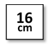 Ein Quadrat 160x160mm (0 Biegung, einzelnes Nutzen)