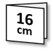 Ein Quadrat 160x160mm (324x160mm gefaltet auf ein Quadrat, 1 Biegung)