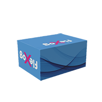 Karton mit vier Klappen